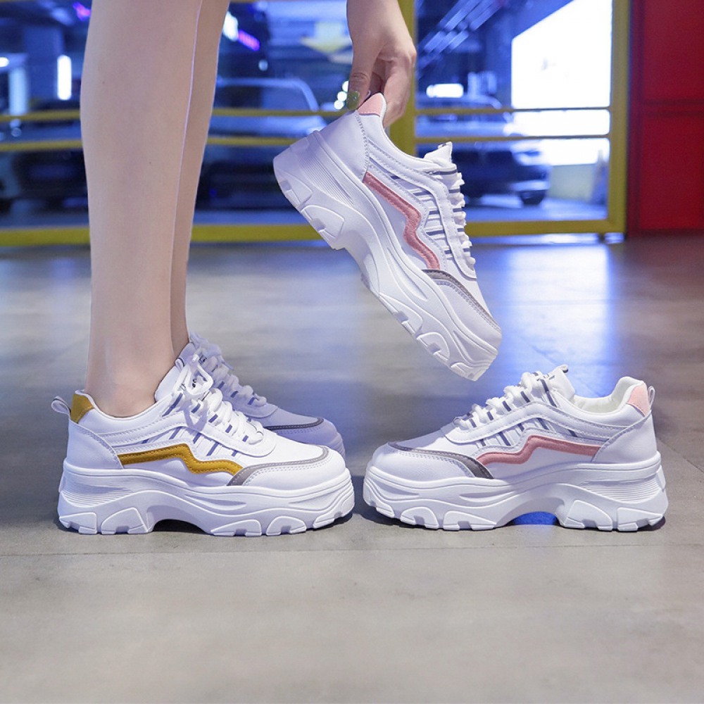 Spring New Reflective Heightening Platform Shoes